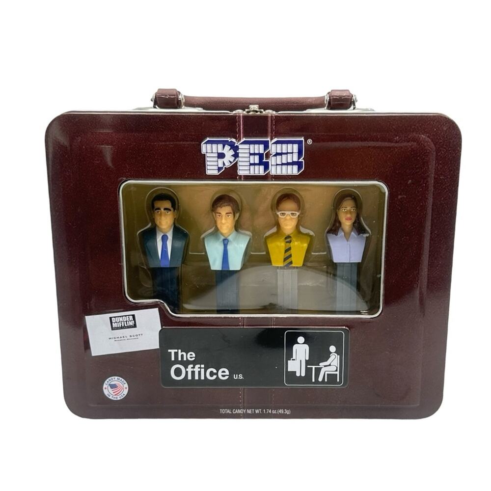 The Office PEZ Limited Edition Tin Briefcase Gift Set Michael Dwight Jim Pam